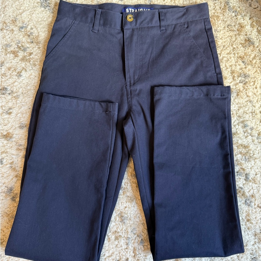 Boys Navy School Uniform Straight Fit Pants